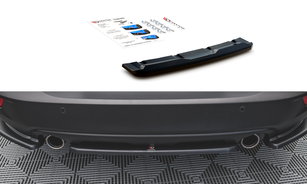 Image of Central Rear Splitter For Mazda CX-3 - Gloss Black