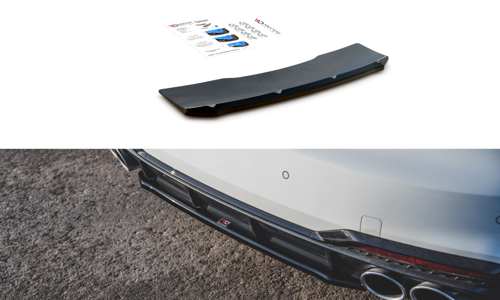 Image of Central Rear Splitter For Audi S5 Sportback F5 Facelift-CL