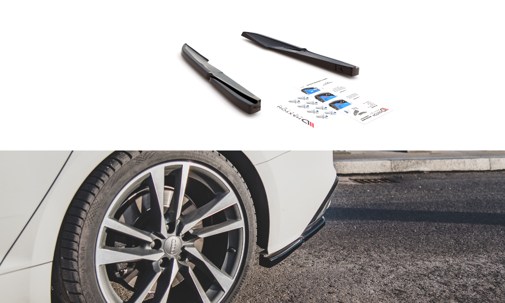 Image of Rear Side Splitters For Audi S5 Sportback F5 Facelift-CL