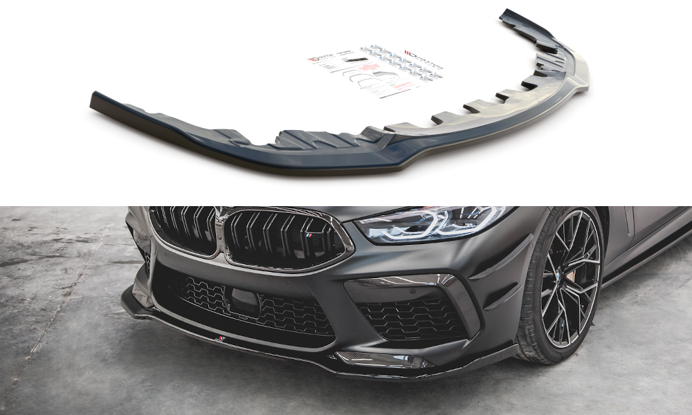 Image of Front Splitter V.2 BMW M8 Gran Coupe F93 - Gloss Black