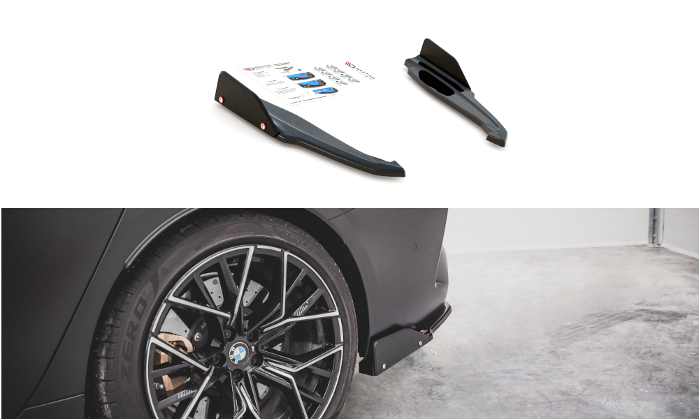 Image of Rear Side Splitters + Flaps V.1 BMW M8 Gran Coupe F93-NP V3