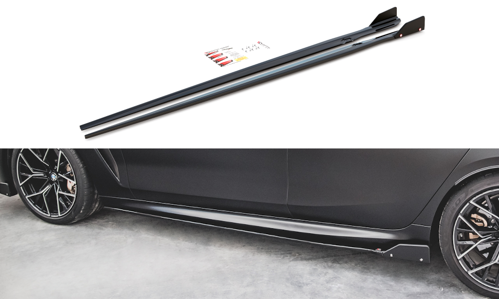 Image of Side Skirts Diff.+Flaps V.1 BMW M8 F93/8 M-Pack G16-NP V2