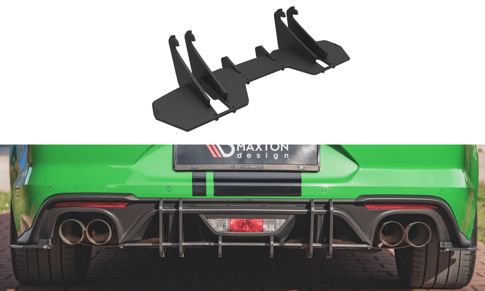 Image of Street Pro Rear Diffuser Ford Mustang GT MK6 Facelift Red Li