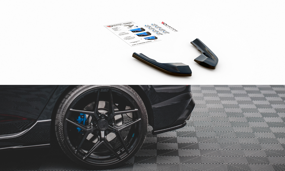 Image of Rear Side Splitters V.1 For Volkswagen Golf R MK8-GB