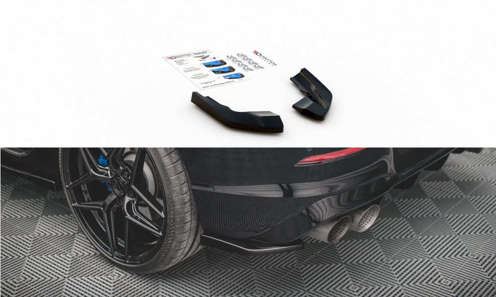 Image of Rear Side Splitters V.2 For Volkswagen Golf R MK8-GB
