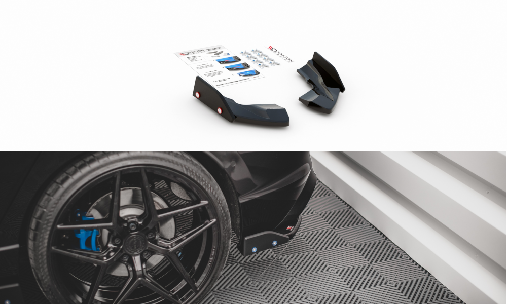 Image of Rear Side Splitters + Flaps V.2 Volkswagen Golf R MK8-NP V1