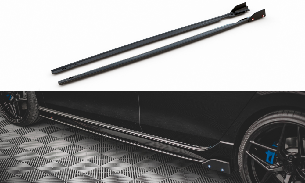 Side Skirts Diffusers + Flaps V.2 Volkswagen Golf R MK8-NP V3