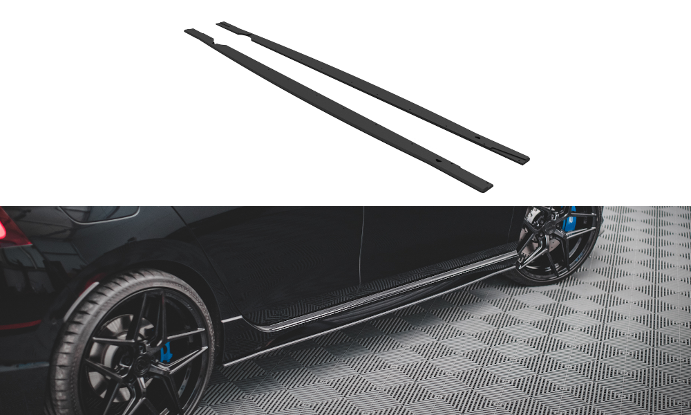 Image of Street Pro Side Skirts Diffusers Volkswagen Golf R MK8-Black