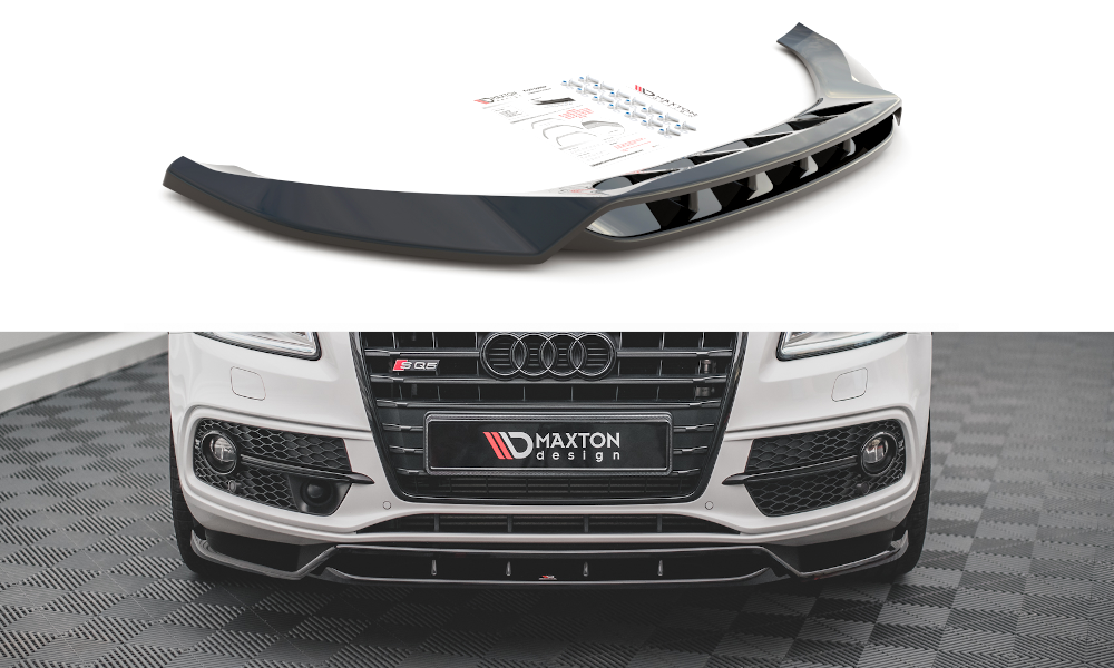 Image of Front Splitter Audi SQ5 MK1 (8R) - Gloss Black