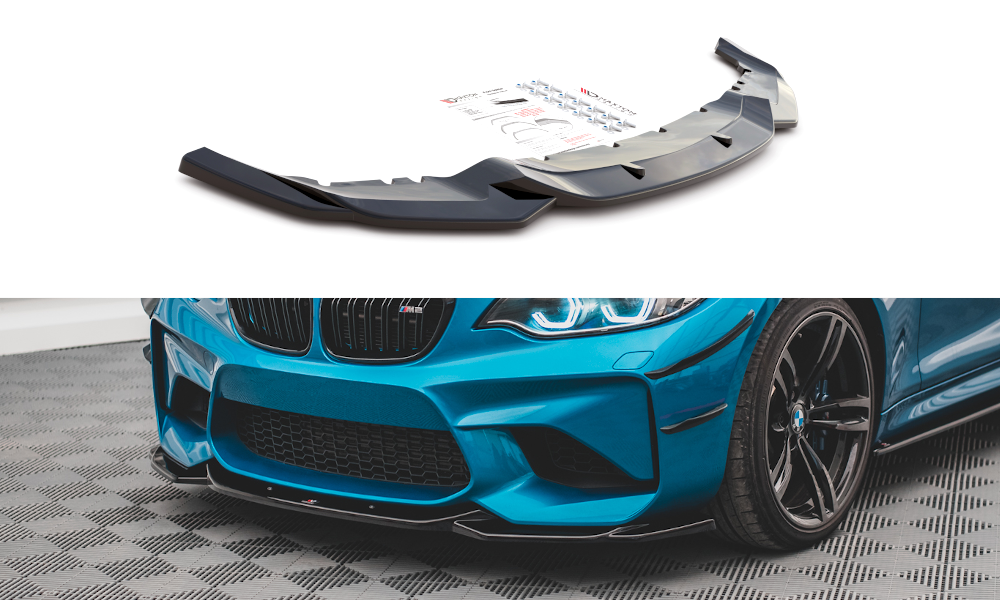 Image of Front Splitter V.3 BMW M2 F87 - Gloss Black