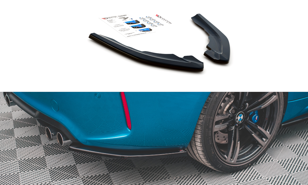 Image of Rear Side Splitters V.2 BMW M2 F87 - Textured