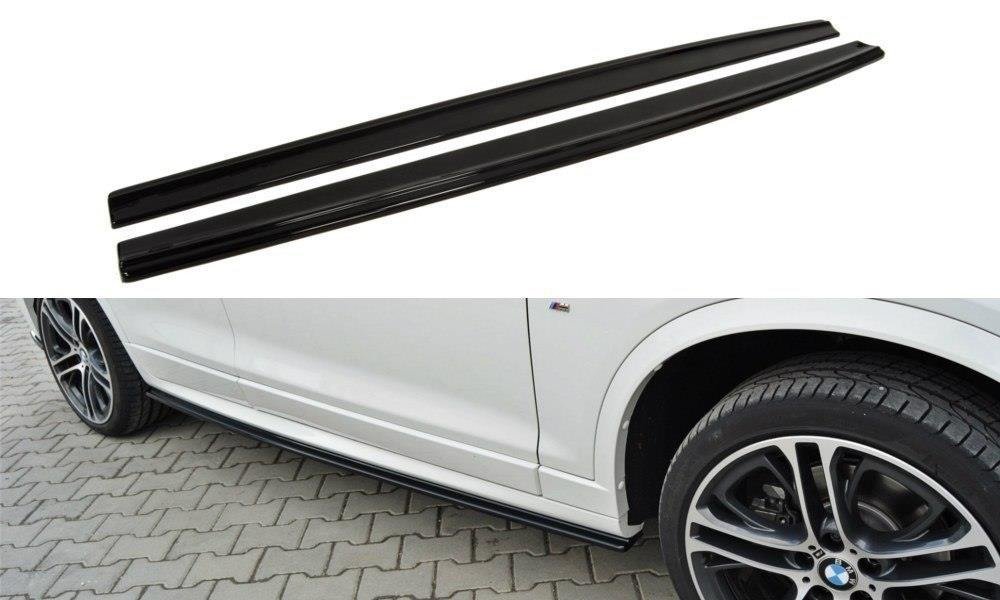 Image of Side Skirts Diffusers For BMW X4 M-Pack - Gloss Black