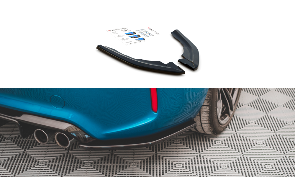 Image of Rear Side Splitters V.3 BMW M2 F87 - Gloss Black