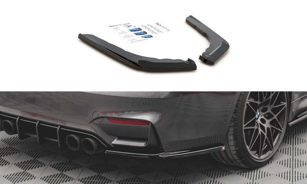 Image of Rear Side Splitters V.1 BMW M4 F82 - Textured