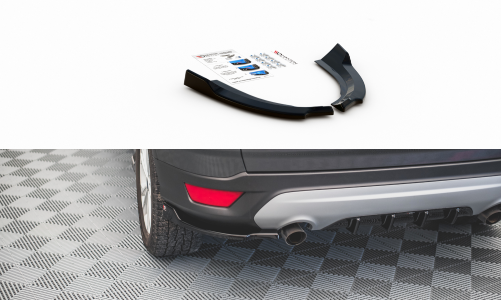 Image of Rear Side Splitters Ford Escape MK3 - Gloss Black
