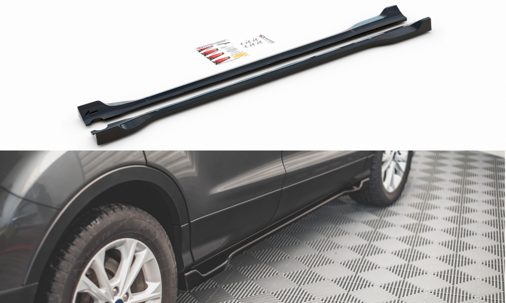 Image of Side Skirts Diffusers Ford Escape MK3 - Textured