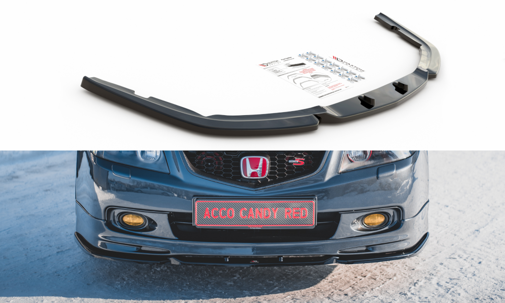 Image of Front Splitter V.3 Honda Accord MK7 Type-S - Gloss Black