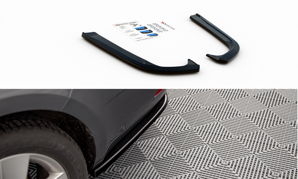 Image of Rear Side Splitters Skoda Octavia MK3 Facelift - Textured