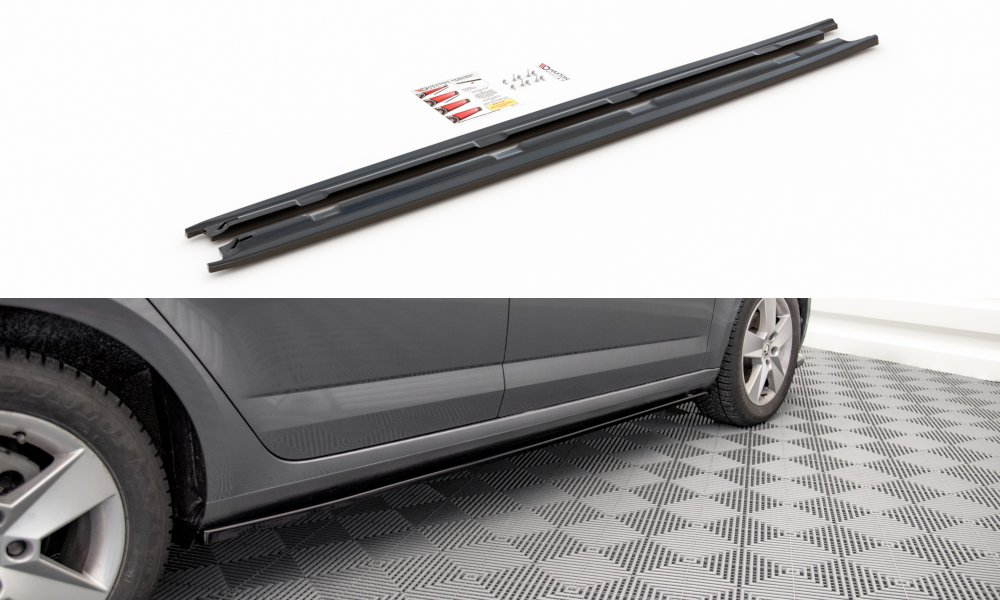 Image of Side Skirts Diffusers Skoda Octavia MK3 Facelift-GB