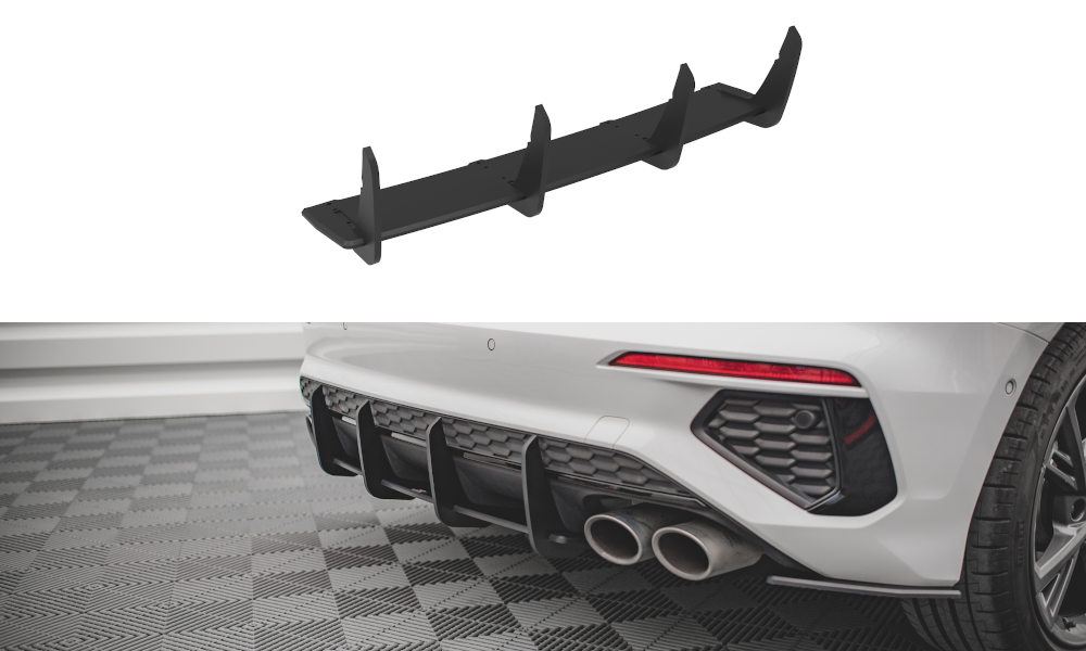 Image of Street Pro Rear Diffuser Audi S3 Sportback 8Y Red Line