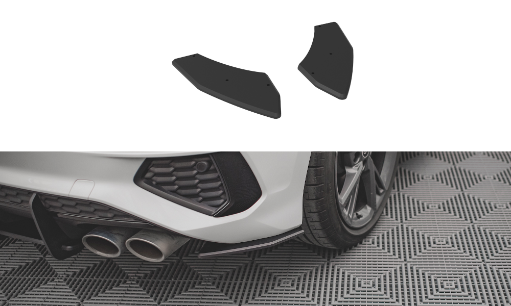 Image of Street Pro Rear Side Splitters Audi S3 Sportback 8Y - Black
