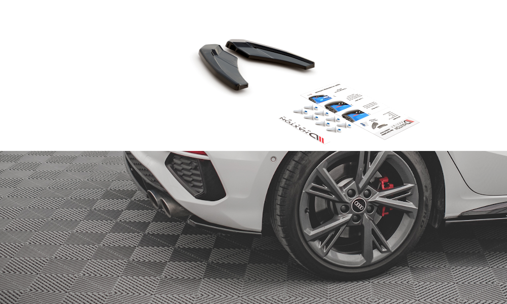 Image of Rear Side Splitters V.1 Audi S3 Sportback 8Y - Textured
