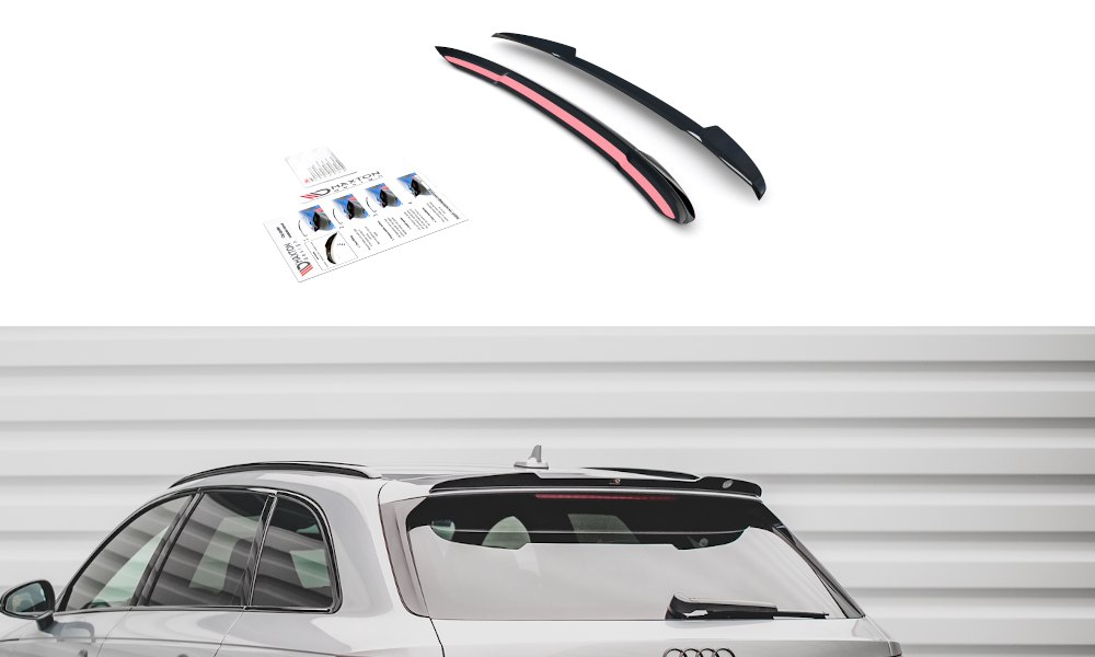 Image of Spoiler Cap V.2 Audi S4 / A4 S-Line Avant B9 - Gloss Black