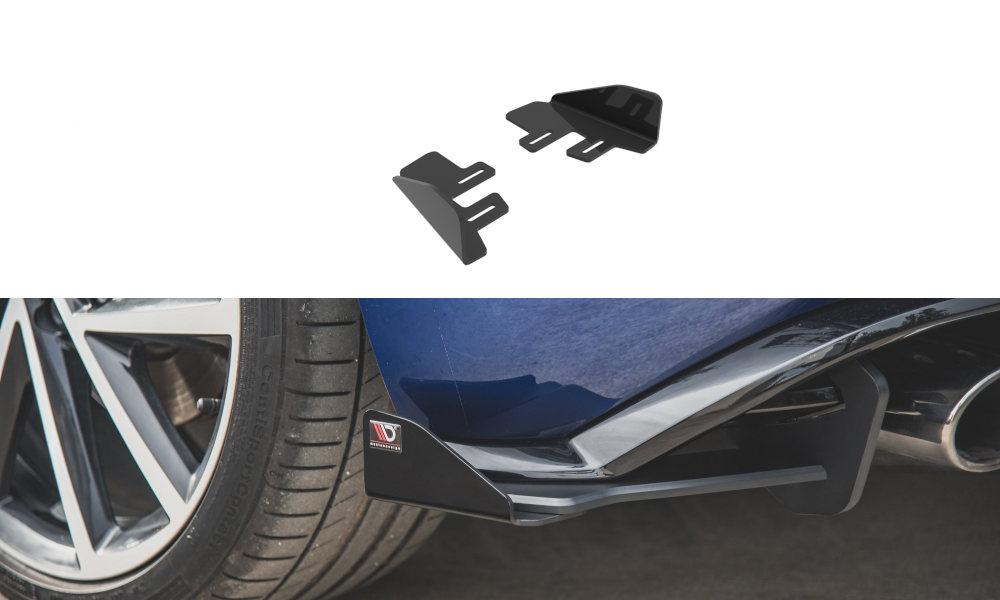 Image of Rear Side Flaps Volkswagen Golf 7 R Facelift - Gloss Black