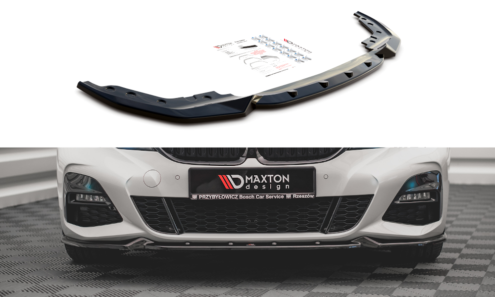 Image of Front Splitter V.4 BMW 3 G20 / G21 M-Pack - Gloss Black