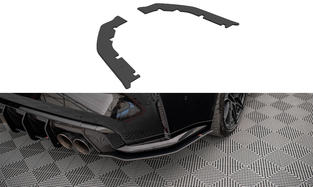 Image of Street Pro Rear Side Splitters BMW M4 G82 Red Line
