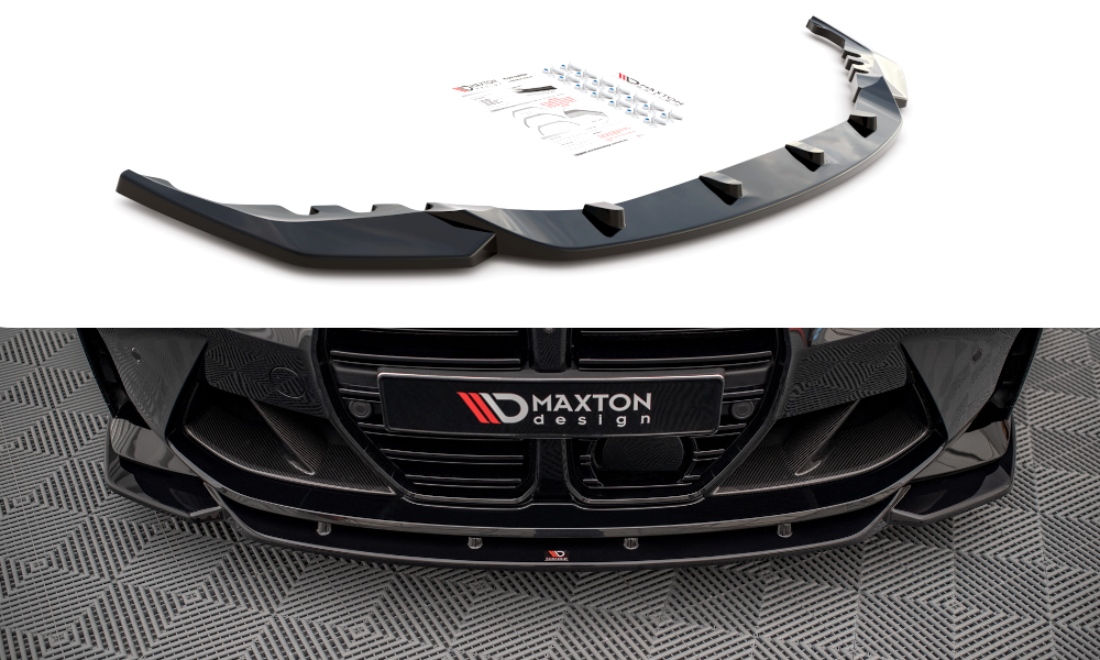Image of Front Splitter V.2 BMW M4 G82 - Textured