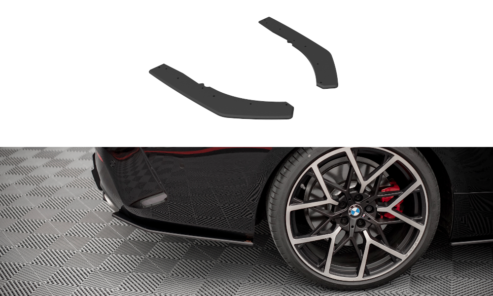 Image of Street Pro Rear Side Splitters BMW 4 M-Pack G22 Red Line