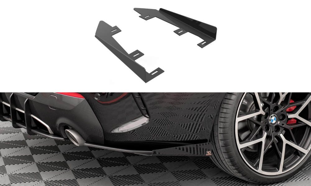 Image of Rear Side Flaps BMW 4 M-Pack G22 - Gloss Black