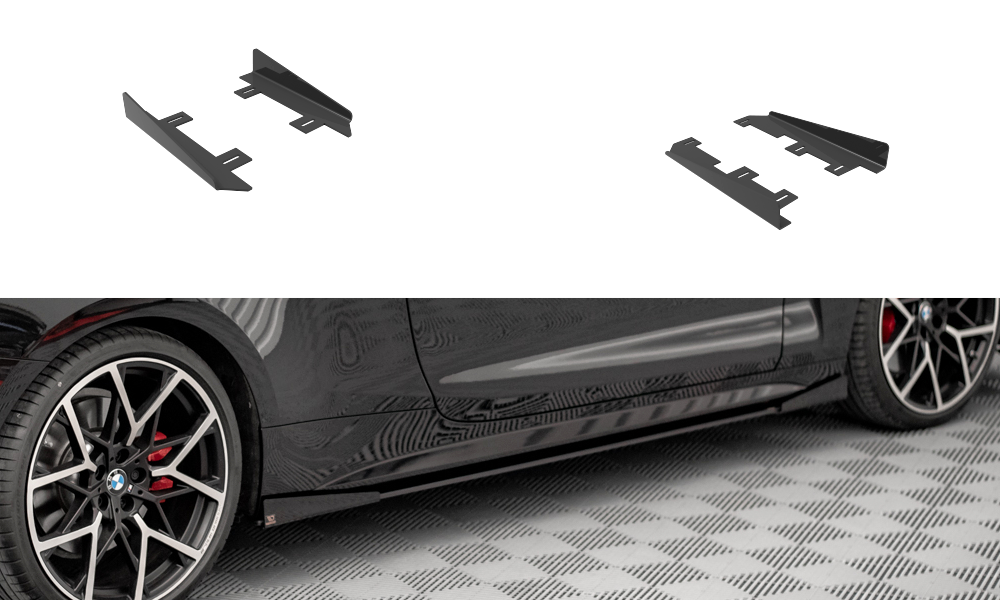Image of Side Flaps BMW 4 M-Pack G22 - Gloss Black