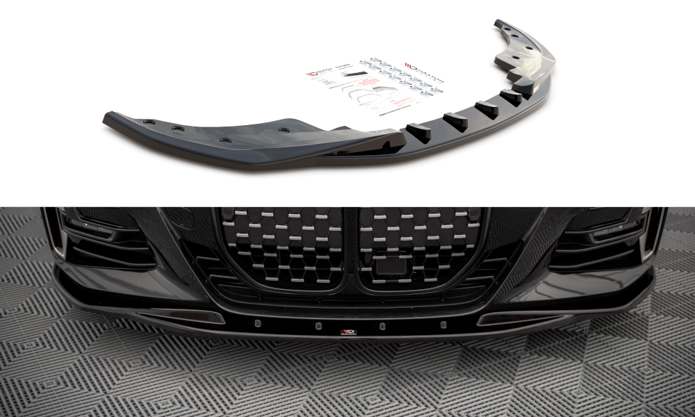 Image of Front Splitter V.1 BMW 4 M-Pack G22 - Gloss Black