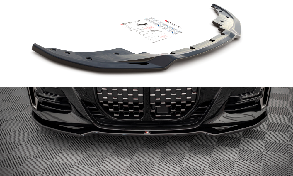 Image of Front Splitter V.3 BMW 4 M-Pack G22 - Textured