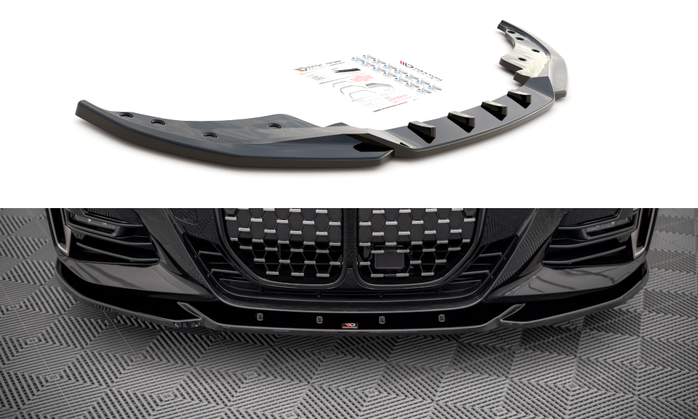 Image of Front Splitter V.4 BMW 4 M-Pack G22 - Gloss Black