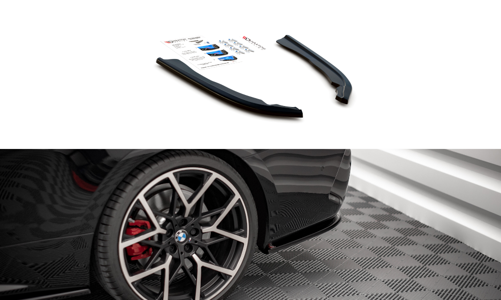 Image of Rear Side Splitters V.1 BMW 4 M-Pack G22 - Gloss Black