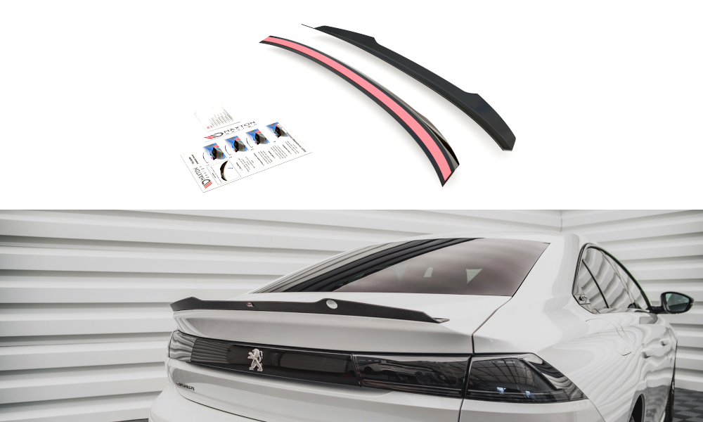 Image of Spoiler Cap Peugeot 508 Sedan MK2 - Gloss Black