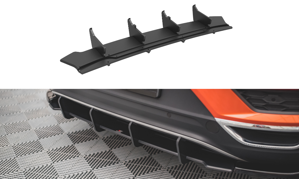 Image of Street Pro Rear Diffuser Volkswagen T-ROC MK1 - Black