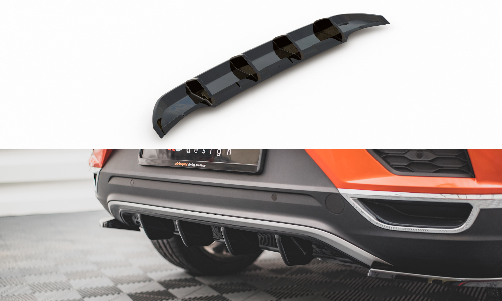 Image of Rear Valance Volkswagen T-ROC MK1 - Gloss Black