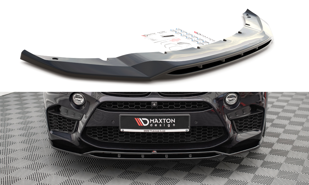 Image of Front Splitter V.2 BMW X5 M F15 - Gloss Black