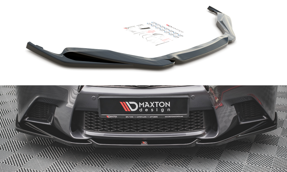 Image of Front Splitter V.2 Lexus GS F Sport MK4 (L10) - Gloss Black