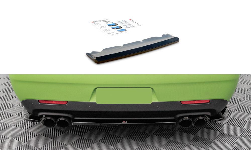 Image of Central Rear Splitter For Dodge Challenger Srt Demon MK3-T
