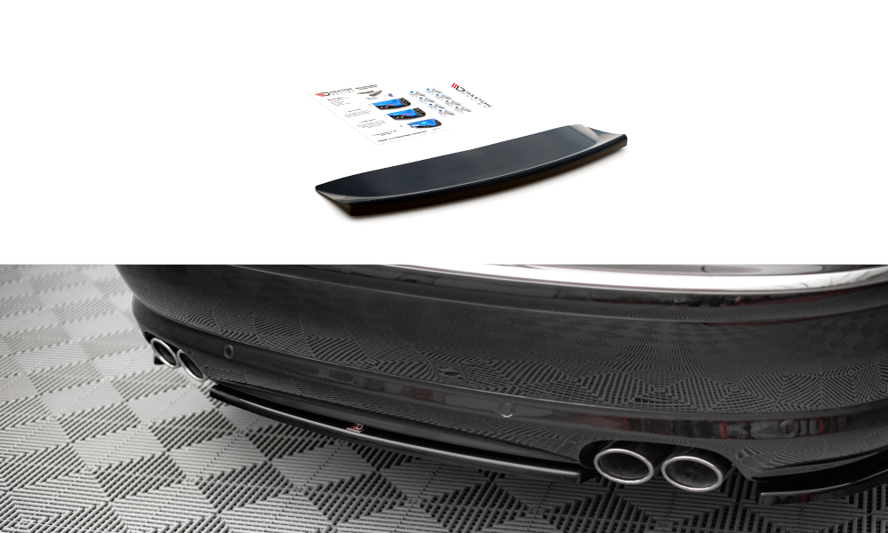 Image of Central Rear Splitter For Audi S8 D3 - Textured