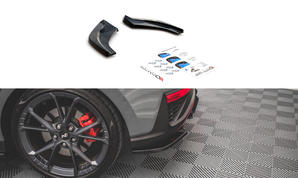 Image of Rear Side Splitters V.2 Hyundai I30 N Hatchback MK3 Facelift V3