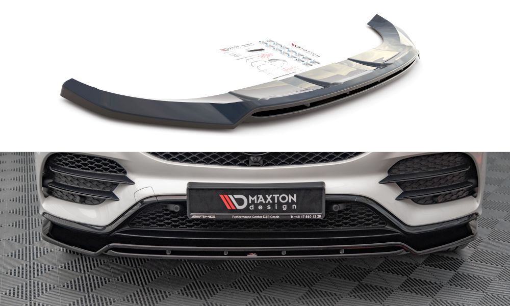 Image of Front Splitter Mercedes-Benz Gls AMG-Line X167 - Gloss Black