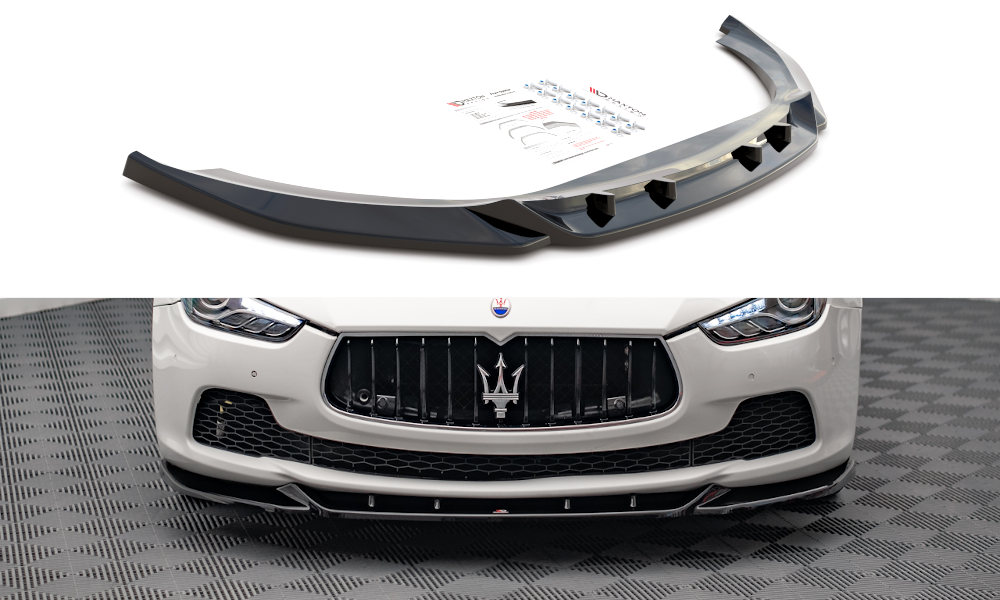 Image of Front Splitter V.1 Maserati Ghibli MK3 - Textured