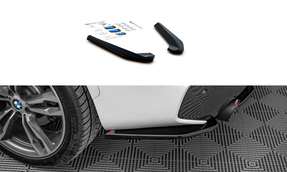 Image of Rear Side Splitters BMW X1 M-Pack F48 - Gloss Black