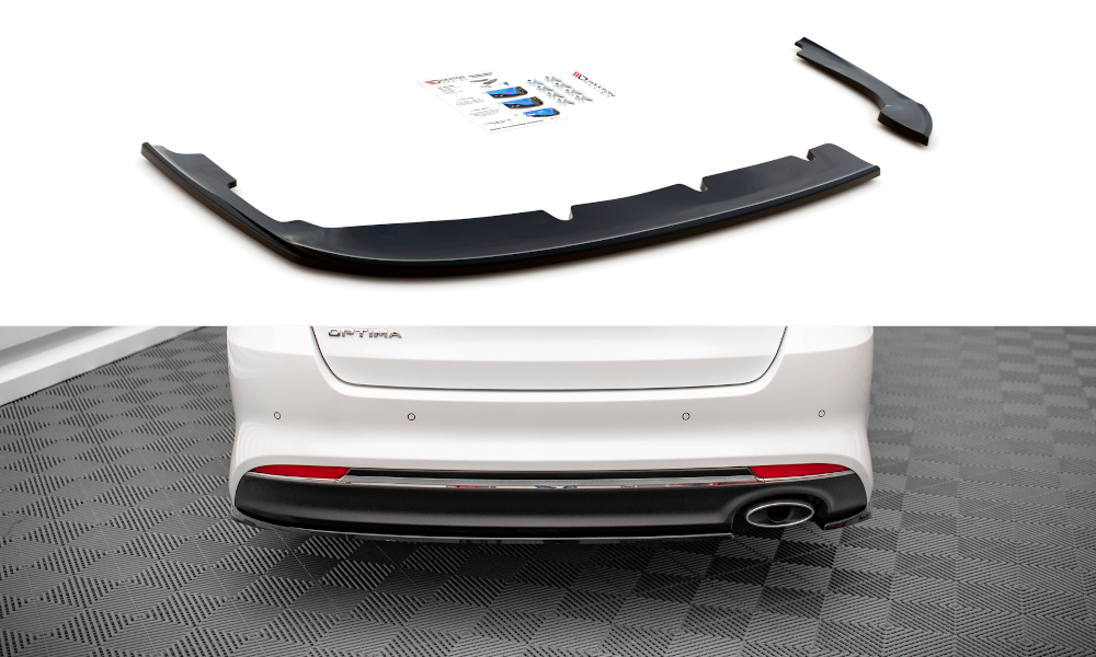 Image of Rear Side Splitters Kia Optima MK4 - Gloss Black